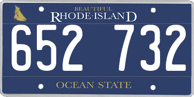 RI license plate 652732