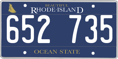 RI license plate 652735