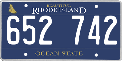 RI license plate 652742