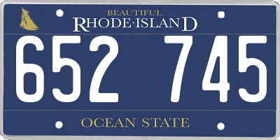 RI license plate 652745