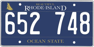 RI license plate 652748