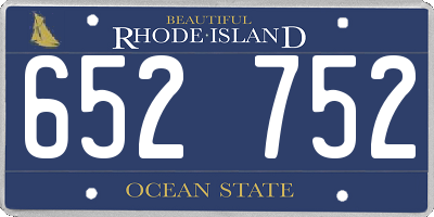 RI license plate 652752