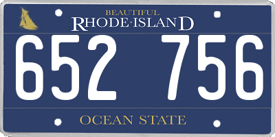 RI license plate 652756