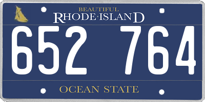 RI license plate 652764