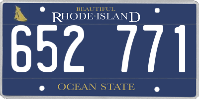 RI license plate 652771