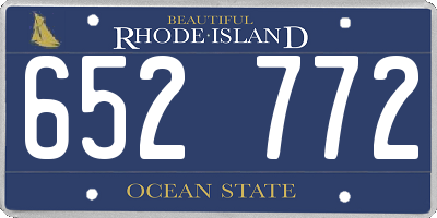 RI license plate 652772