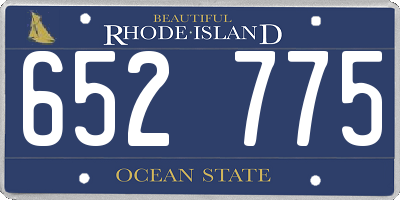 RI license plate 652775