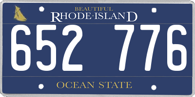 RI license plate 652776