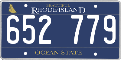 RI license plate 652779