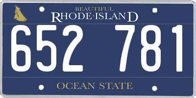 RI license plate 652781