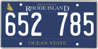 RI license plate 652785