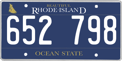 RI license plate 652798