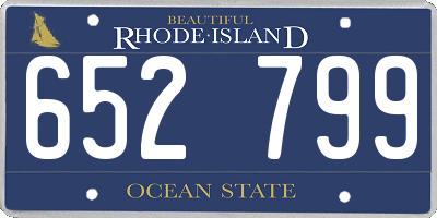 RI license plate 652799