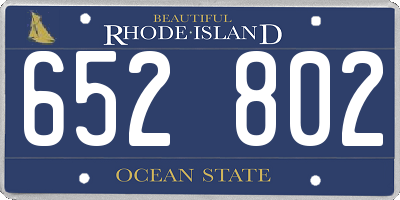 RI license plate 652802