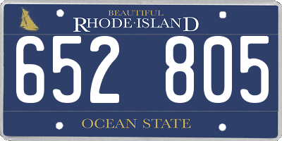 RI license plate 652805