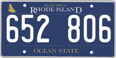 RI license plate 652806