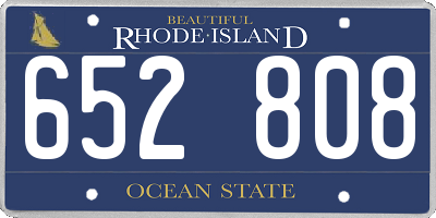 RI license plate 652808