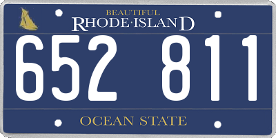 RI license plate 652811