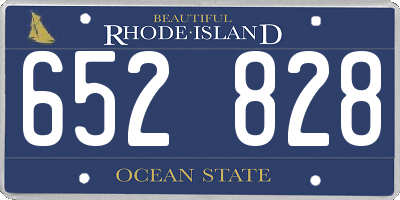 RI license plate 652828