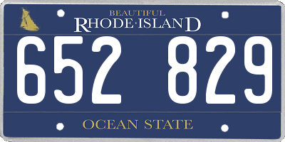 RI license plate 652829