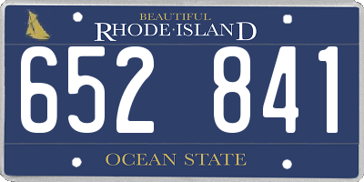 RI license plate 652841