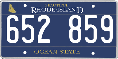 RI license plate 652859