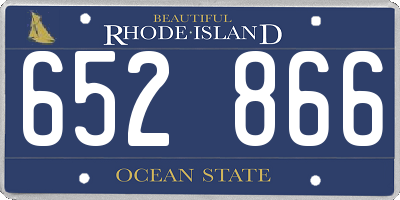 RI license plate 652866