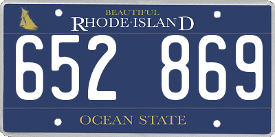 RI license plate 652869