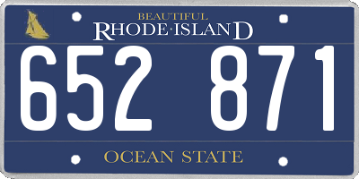 RI license plate 652871