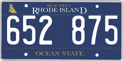 RI license plate 652875