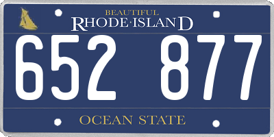 RI license plate 652877