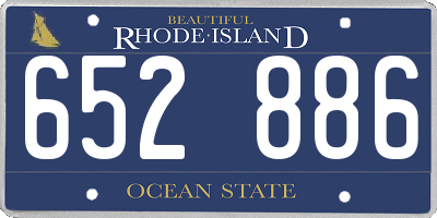 RI license plate 652886