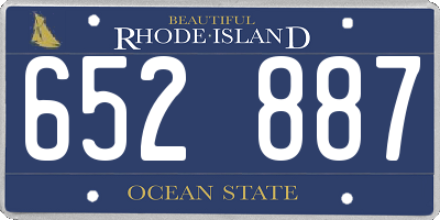 RI license plate 652887