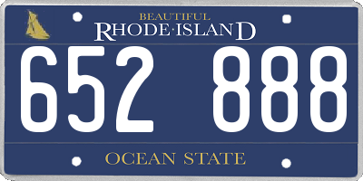 RI license plate 652888