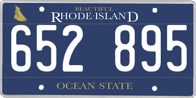 RI license plate 652895