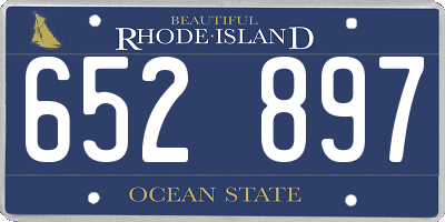 RI license plate 652897