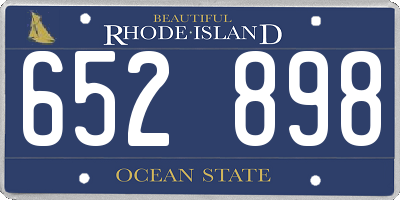 RI license plate 652898