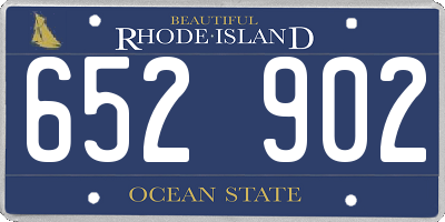 RI license plate 652902