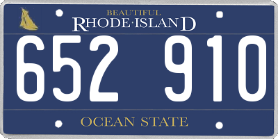 RI license plate 652910