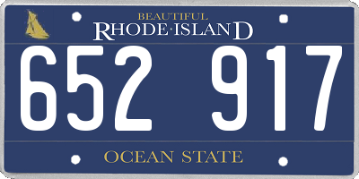 RI license plate 652917