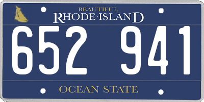 RI license plate 652941