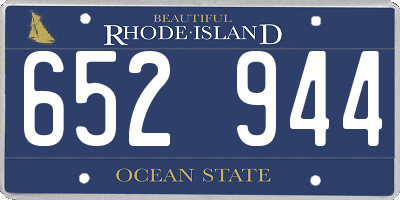 RI license plate 652944
