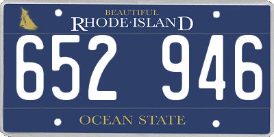 RI license plate 652946