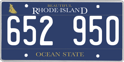 RI license plate 652950