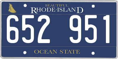 RI license plate 652951