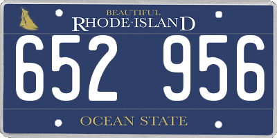 RI license plate 652956