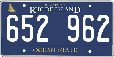 RI license plate 652962