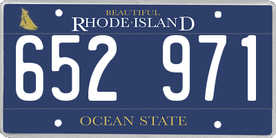 RI license plate 652971