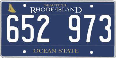 RI license plate 652973