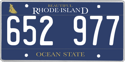 RI license plate 652977